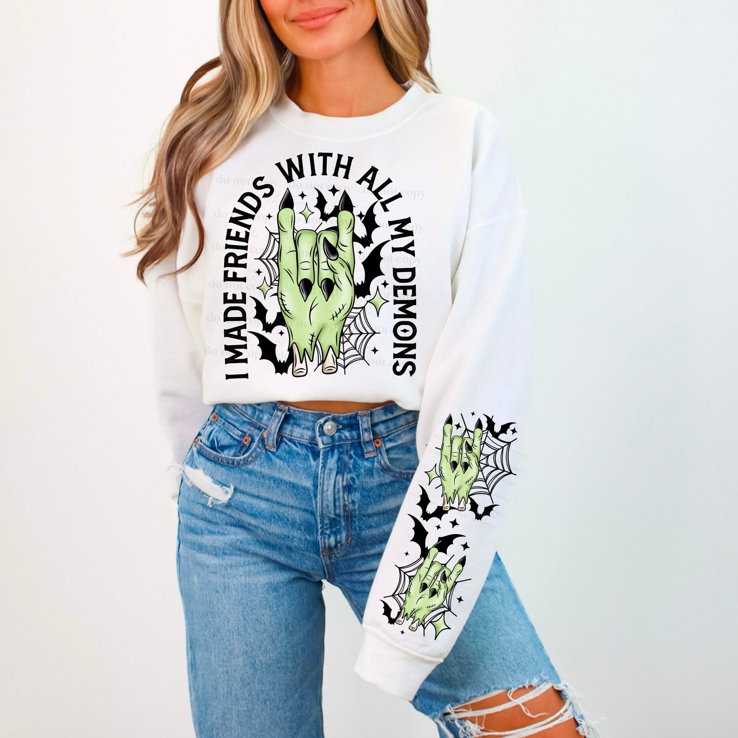 I made friends with all my demons - black (Front)