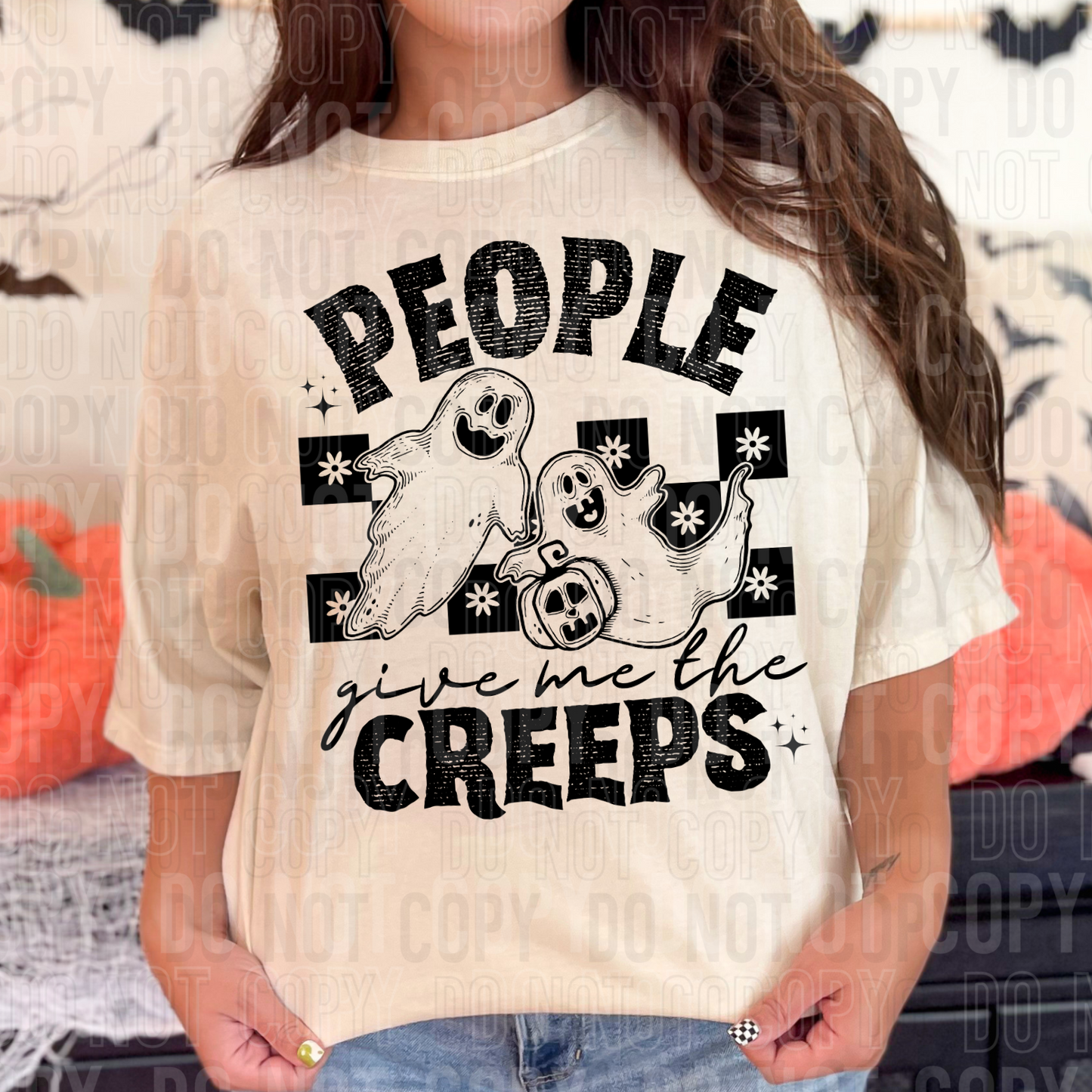 People give me the creeps (checkered ghost)