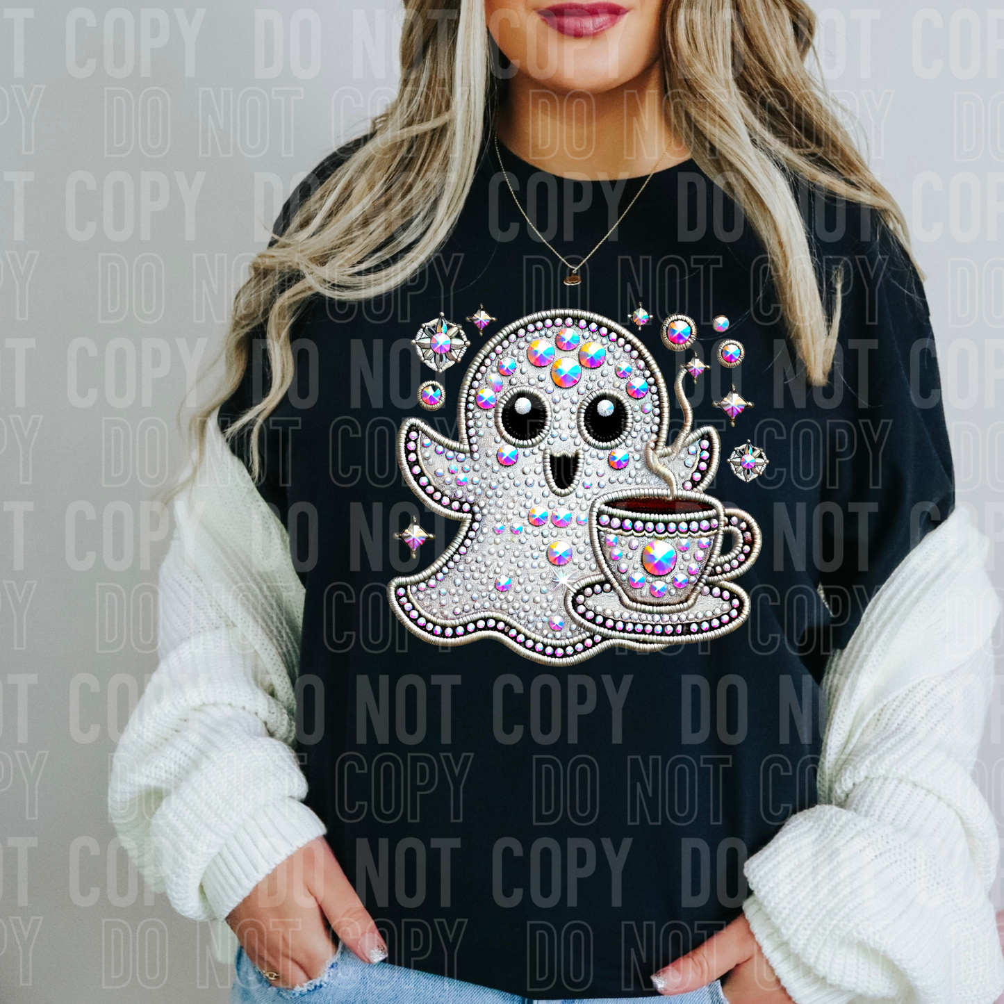 Rhinestone ghost coffee