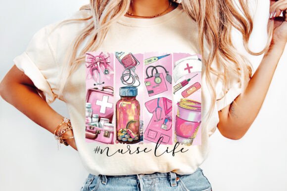 Nurse Life Brushstroke DTF Transfer