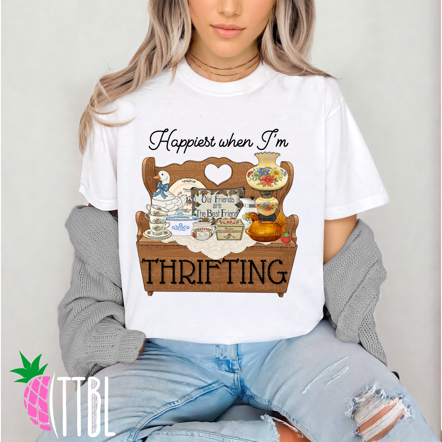 Happiest When I’m Thrifting DTF Transfer
