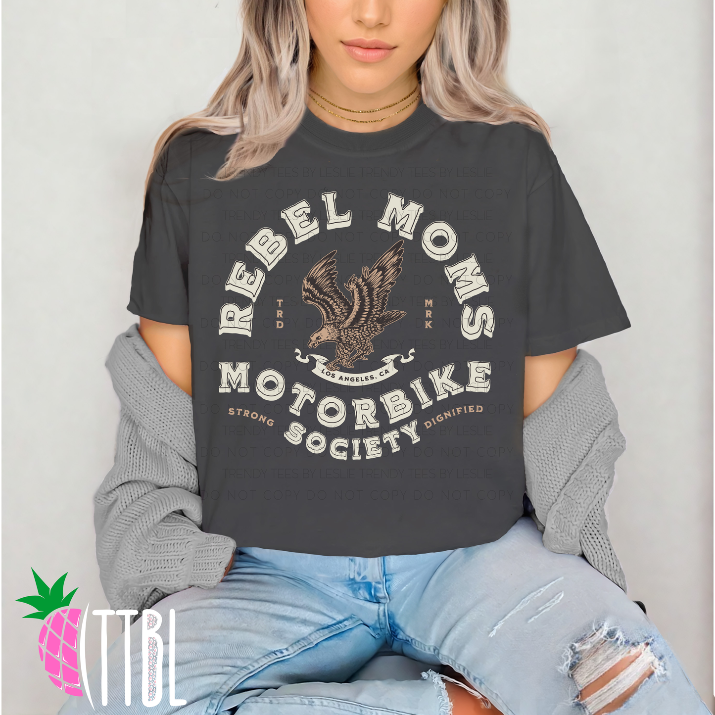 Rebel Moms Motorbike Society DTF Transfer (white)