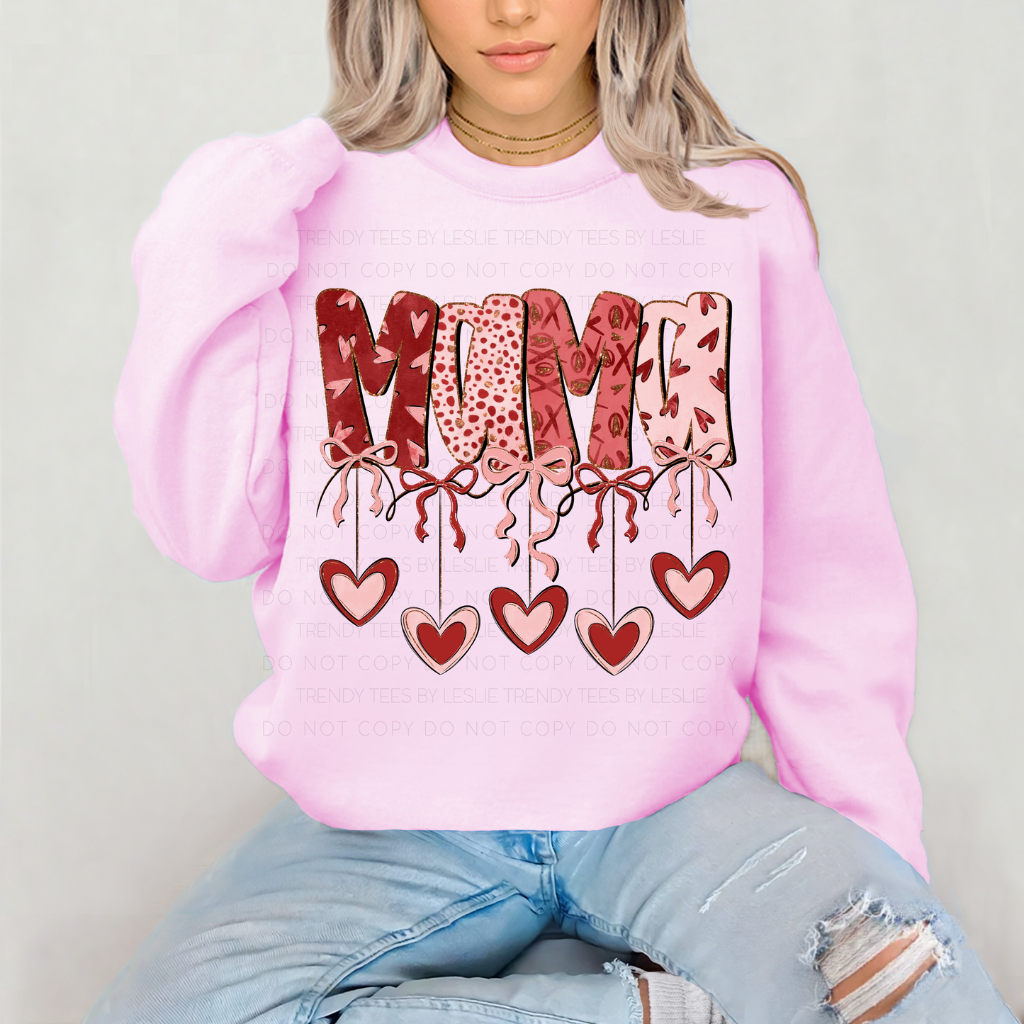 Mama Hearts DTF Transfer