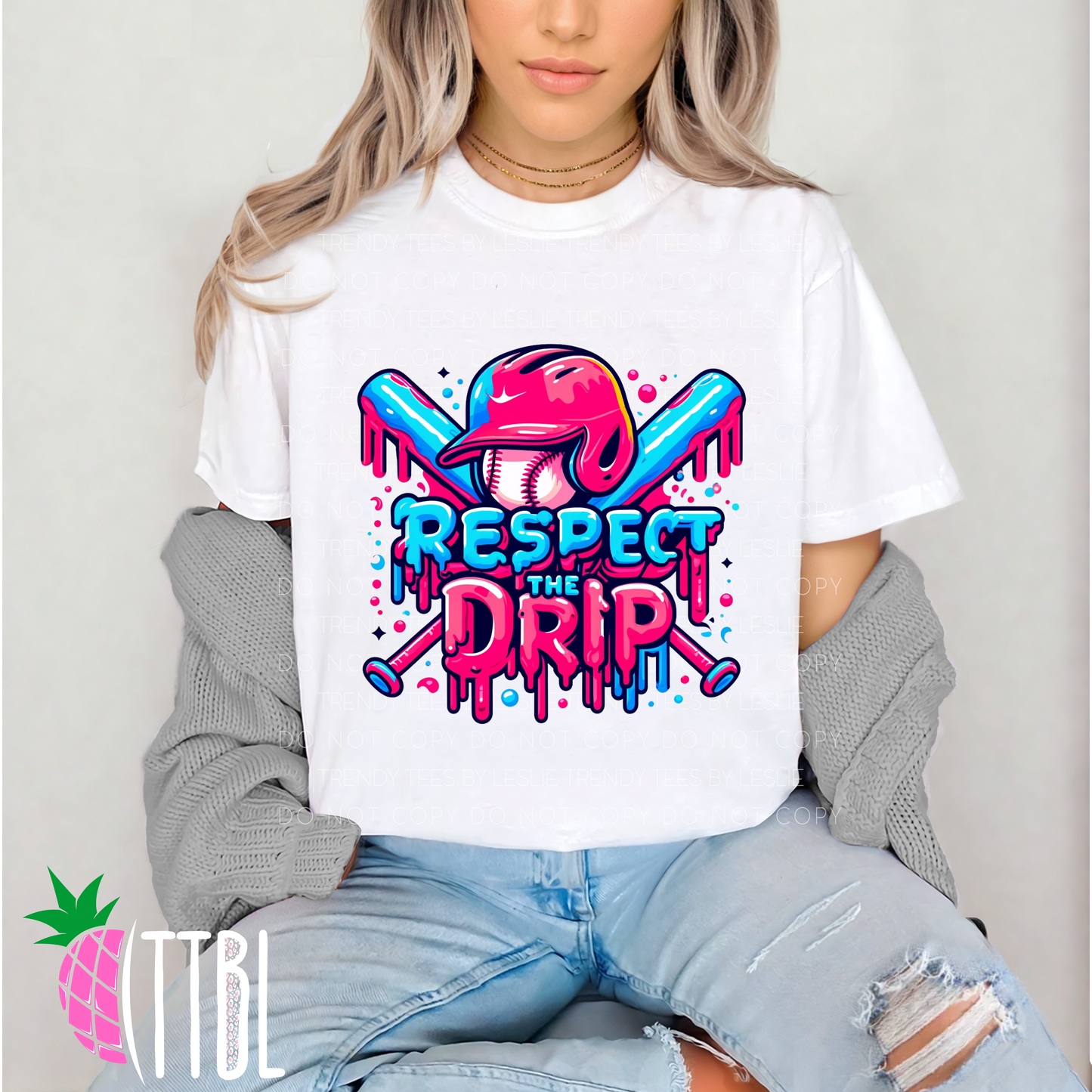 Respect the Drip Baseball DTF Transfer