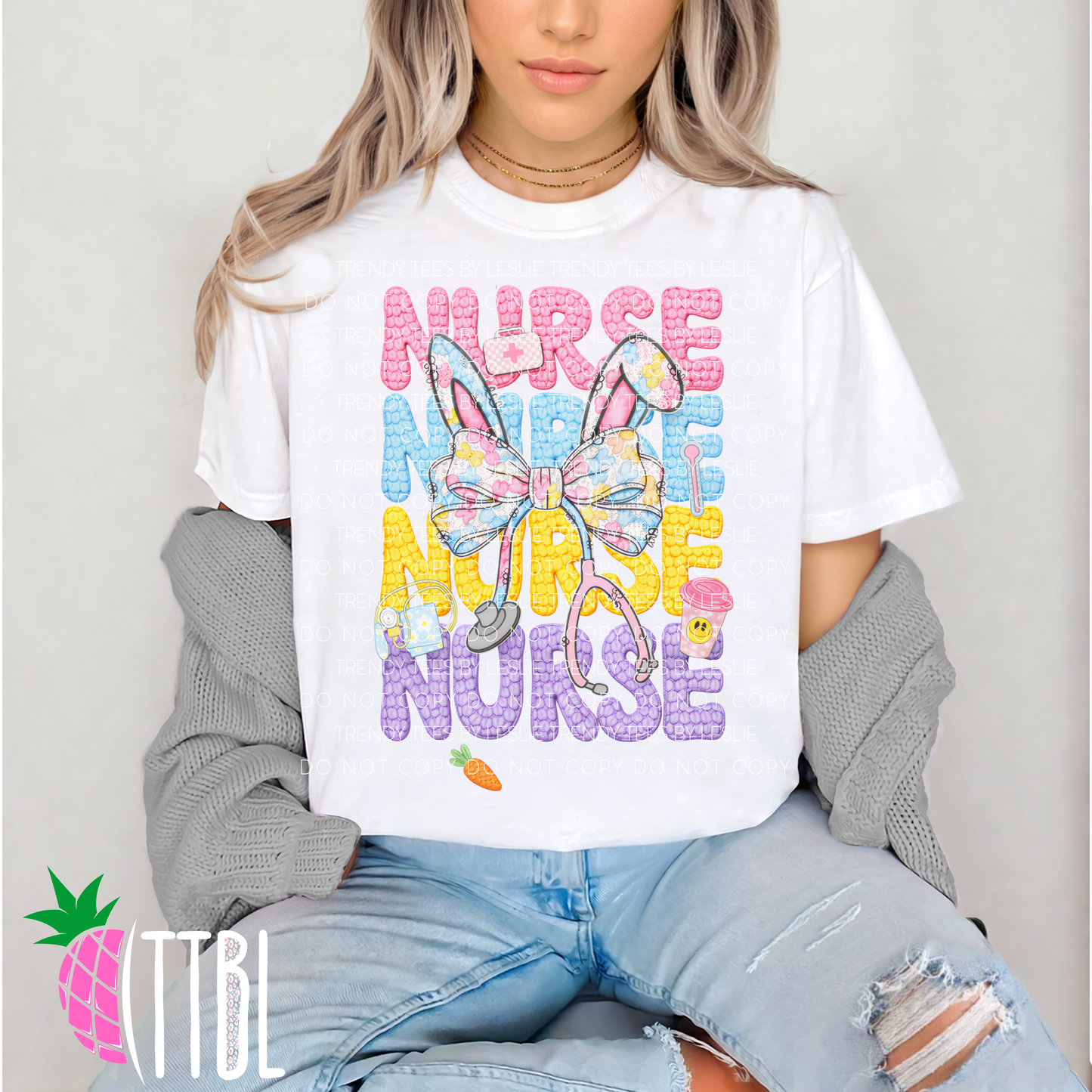 Nurse Easter DTF Transfer