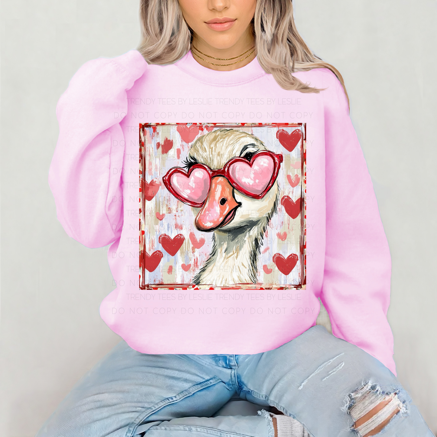 Goose With Heart Glasses DTF Transfer