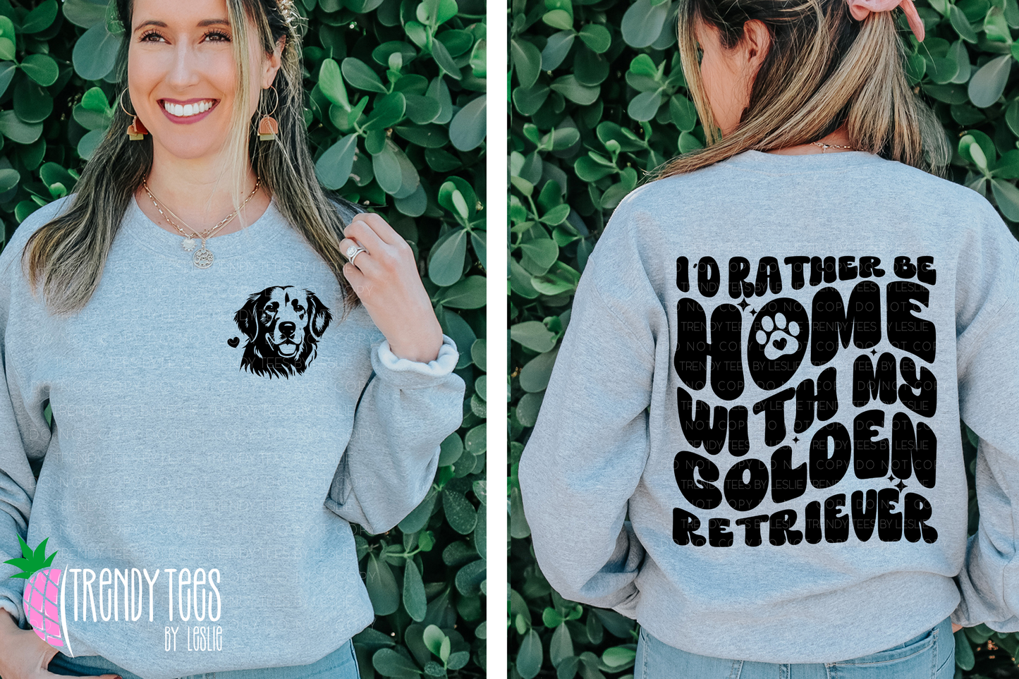 Golden Retriever Dog Mom DTF Transfer (front)