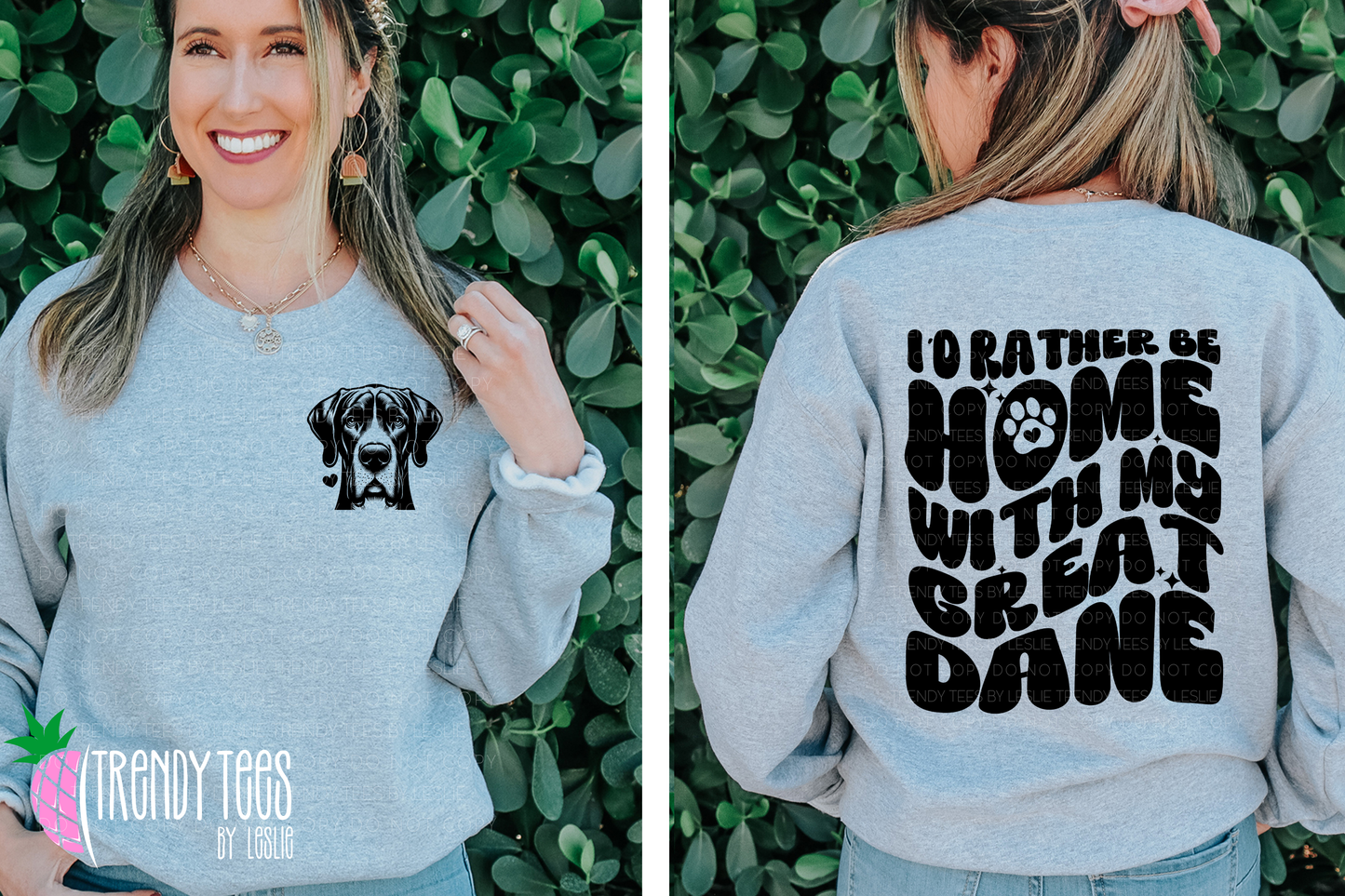 Great Dane Dog Mom DTF Transfer (front)