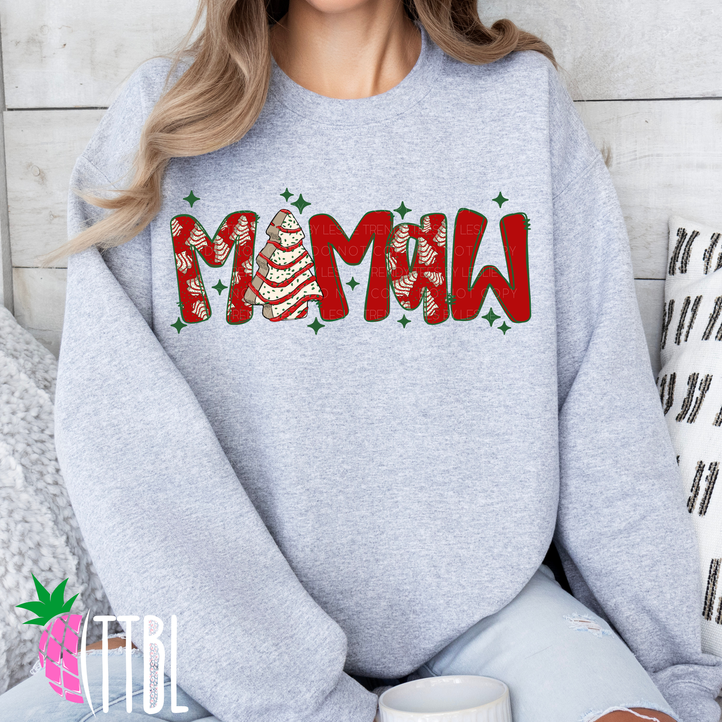 Mamaw Christmas Tree Cake