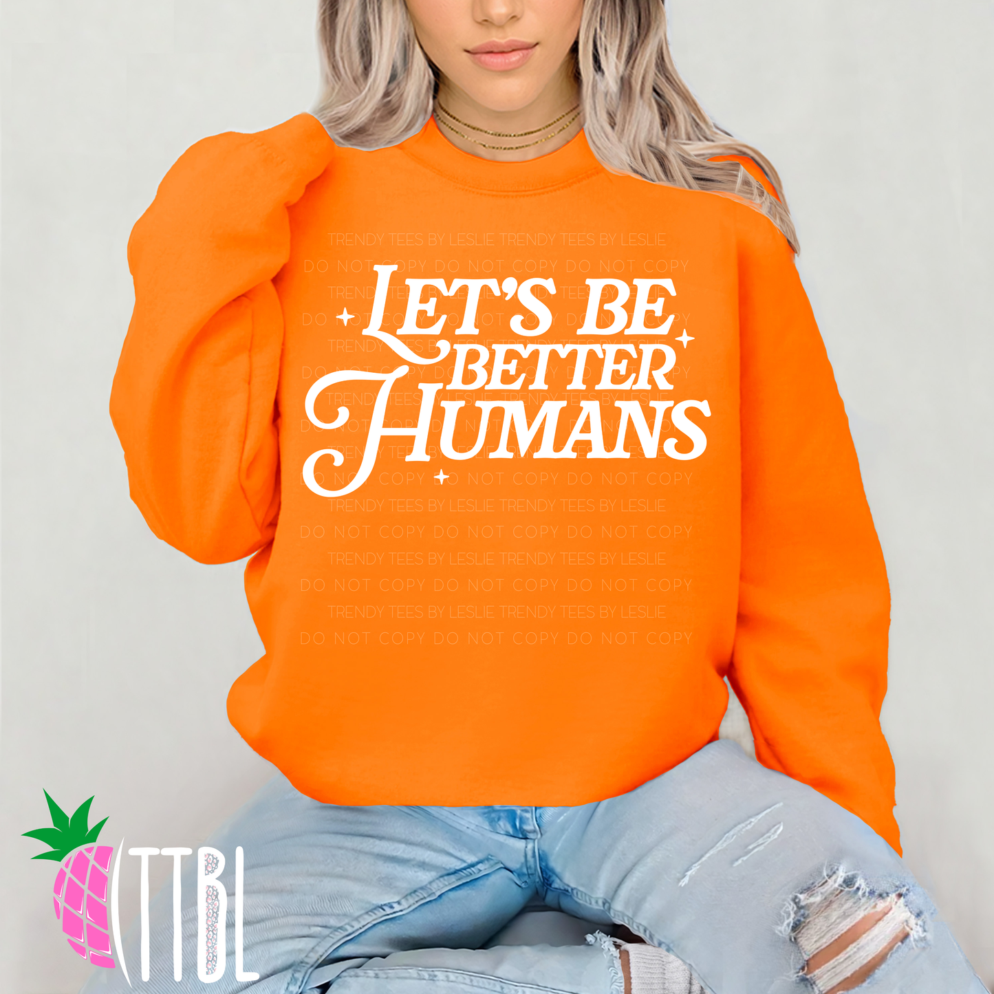 Let’s Be Better Humans DTF Transfer (white)