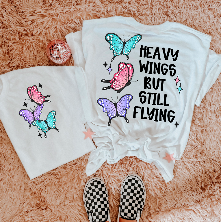 Heavy wings but still flying (front)