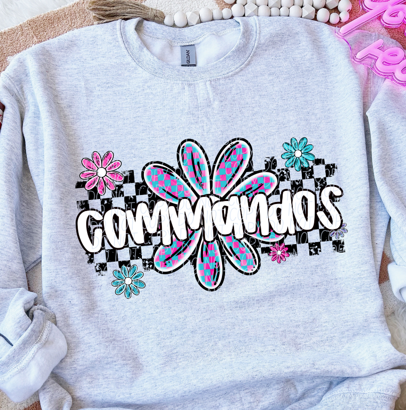 Commandos (checker flower mascots)