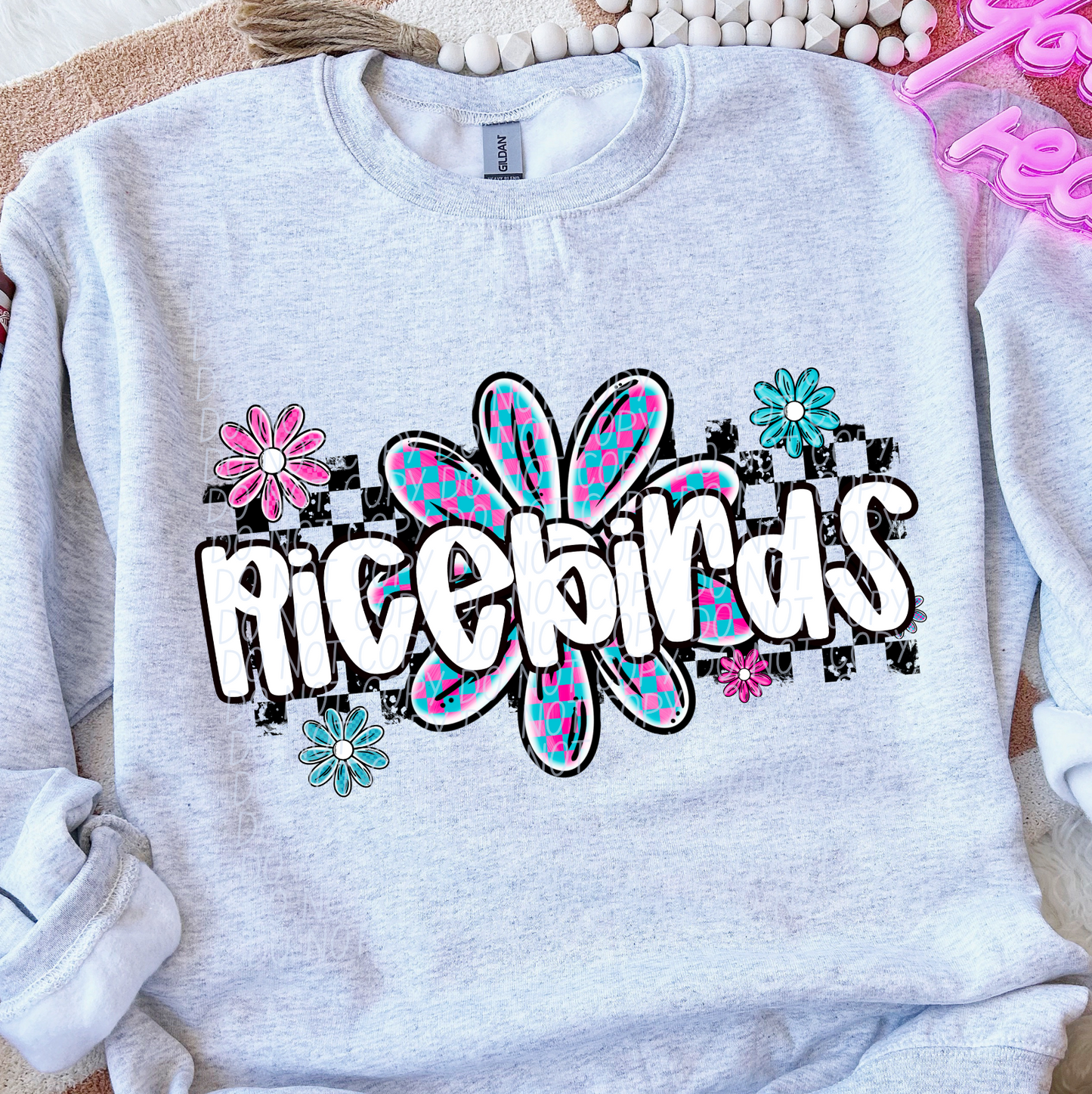 Ricebirds (checker flower mascots)