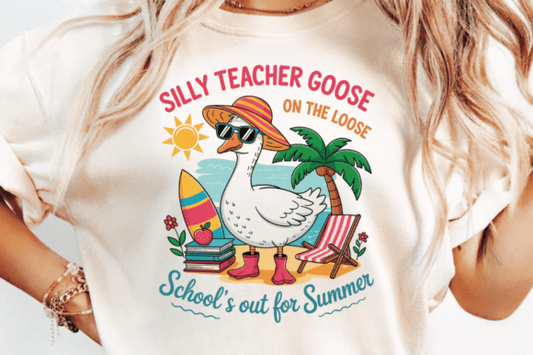 Silly teacher goose on the loose school's out for summer