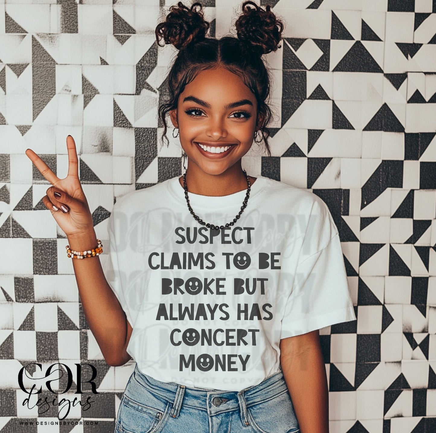 Suspect claims to be broke but always has concert money