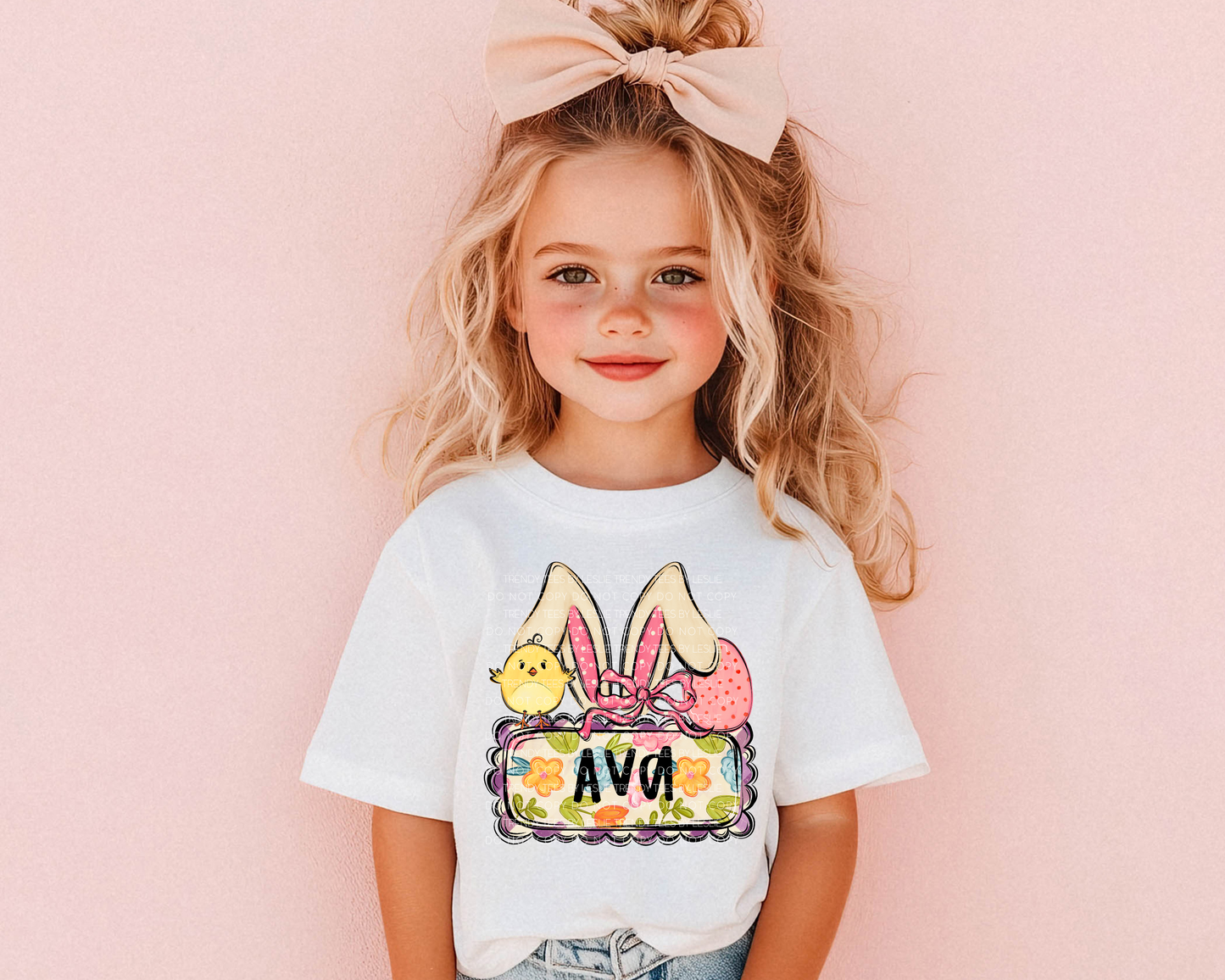 Easter Bunny DTF Transfer for Girls