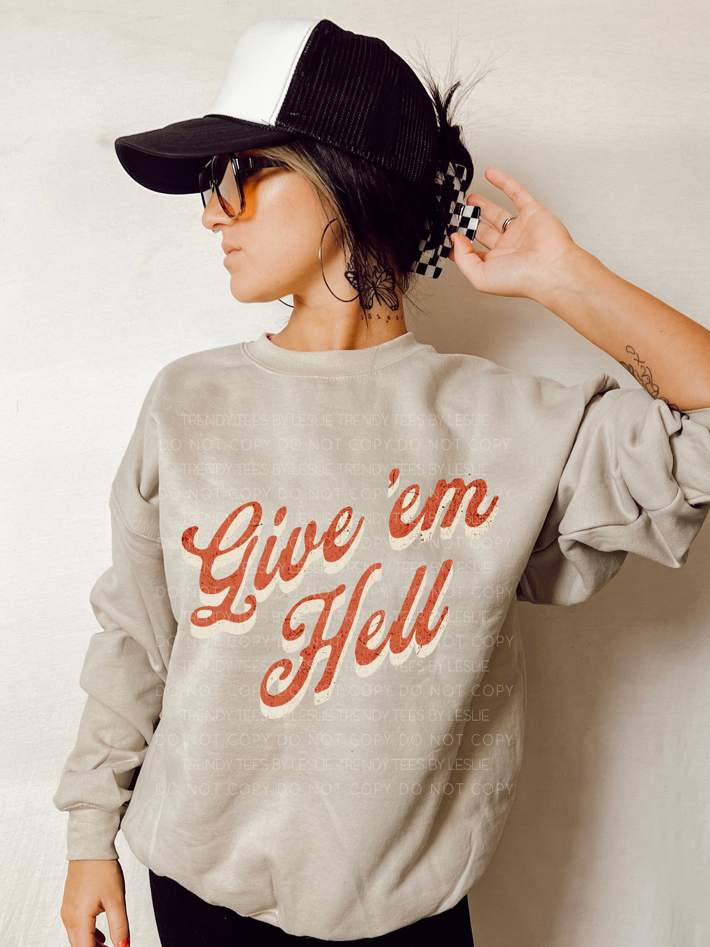 Give ’Em Hell DTF Transfer (white)