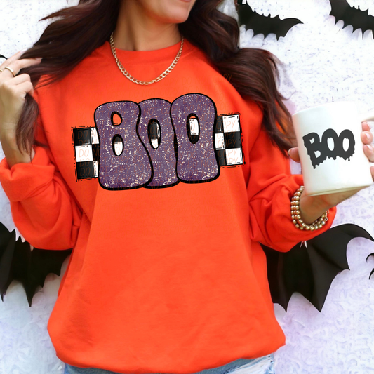 Boo (purple glitter)