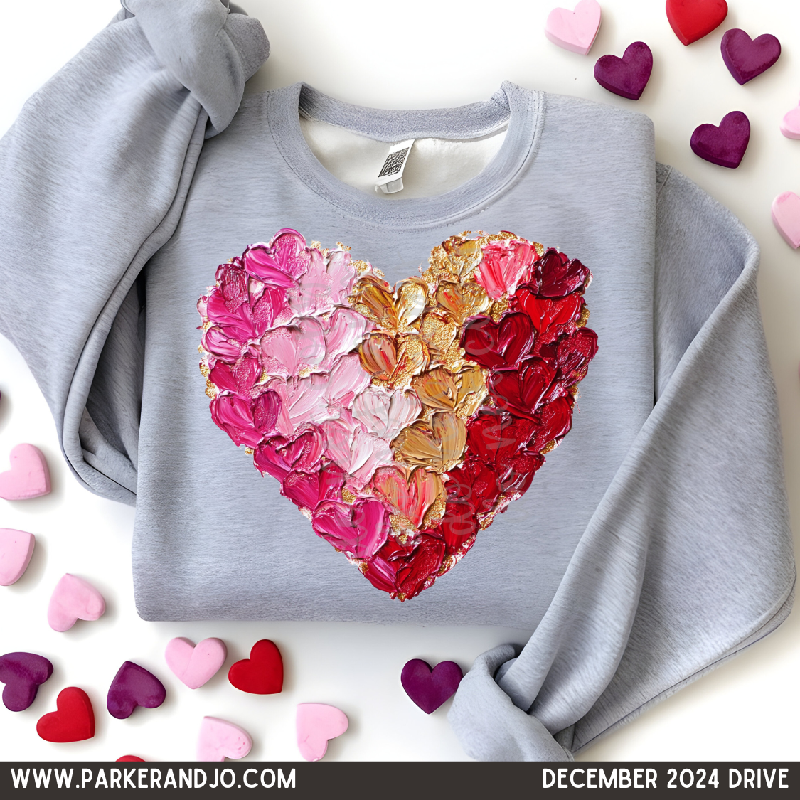 Valentine Brushstroke Heart DTF Transfer