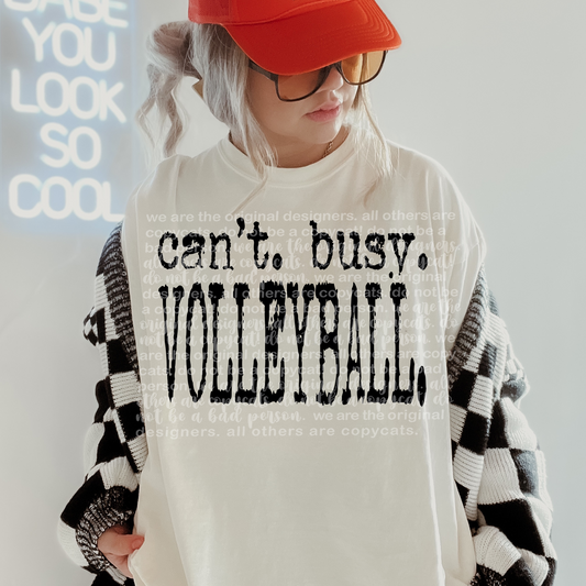 Cant. Busy. Volleyball.