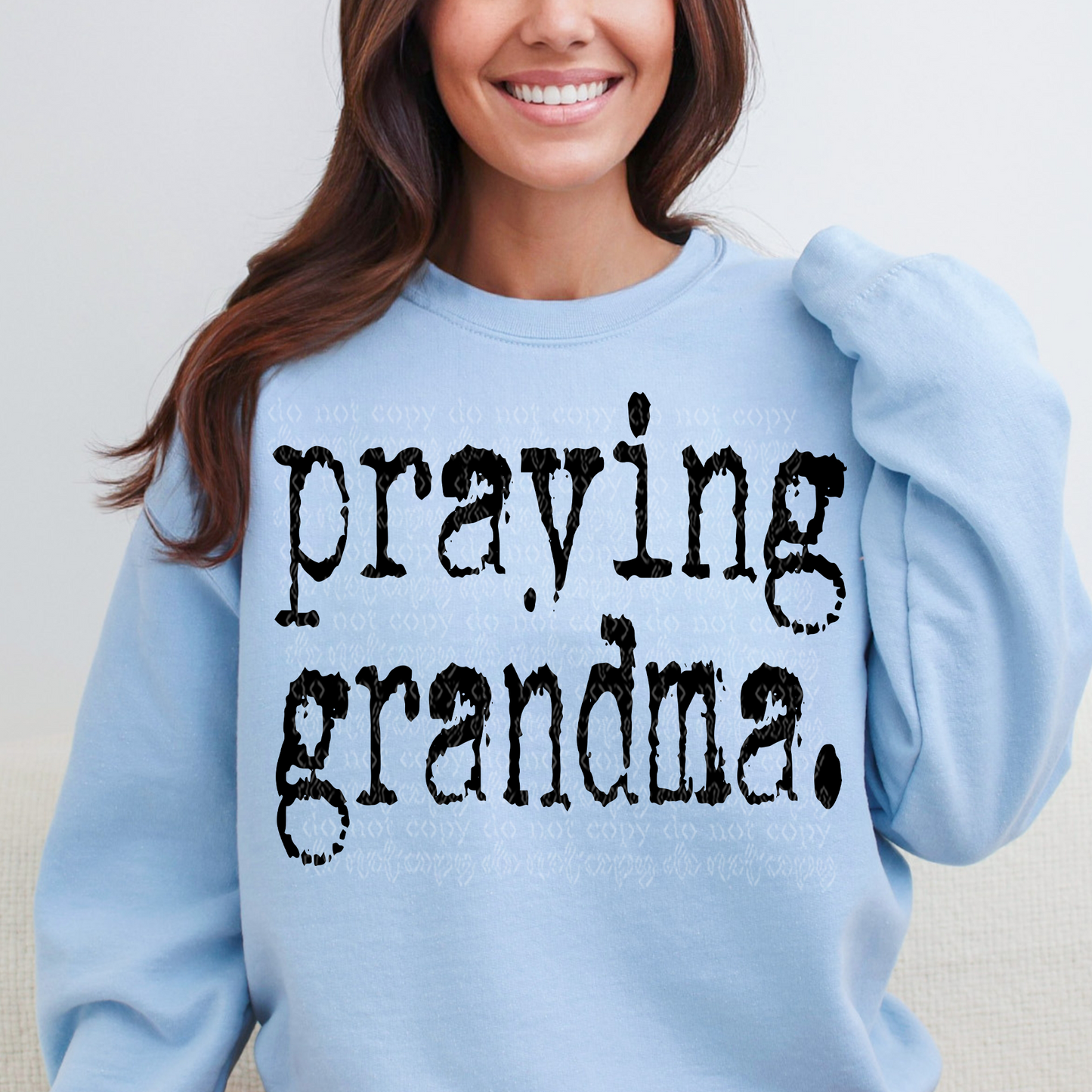 Praying Grandma Typography DTF Transfer