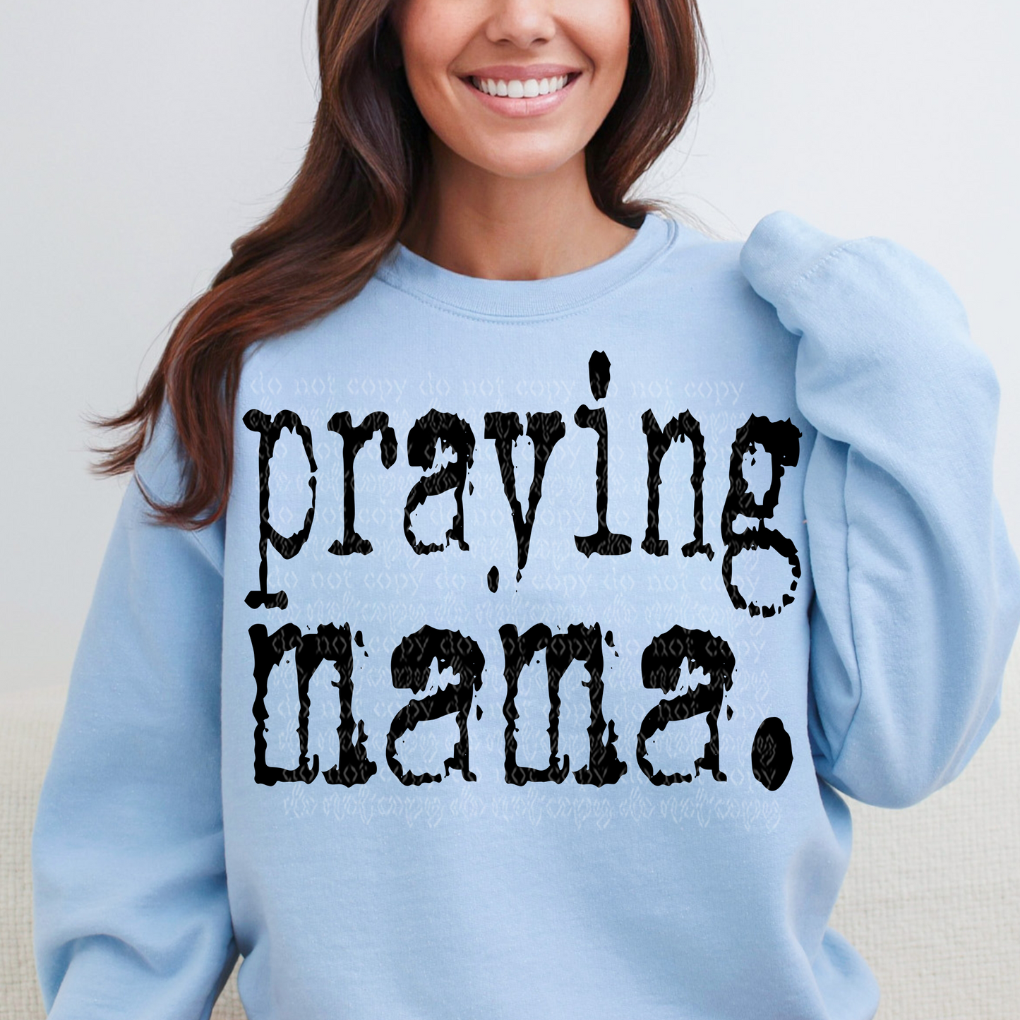 Praying Mama Typography DTF Transfer