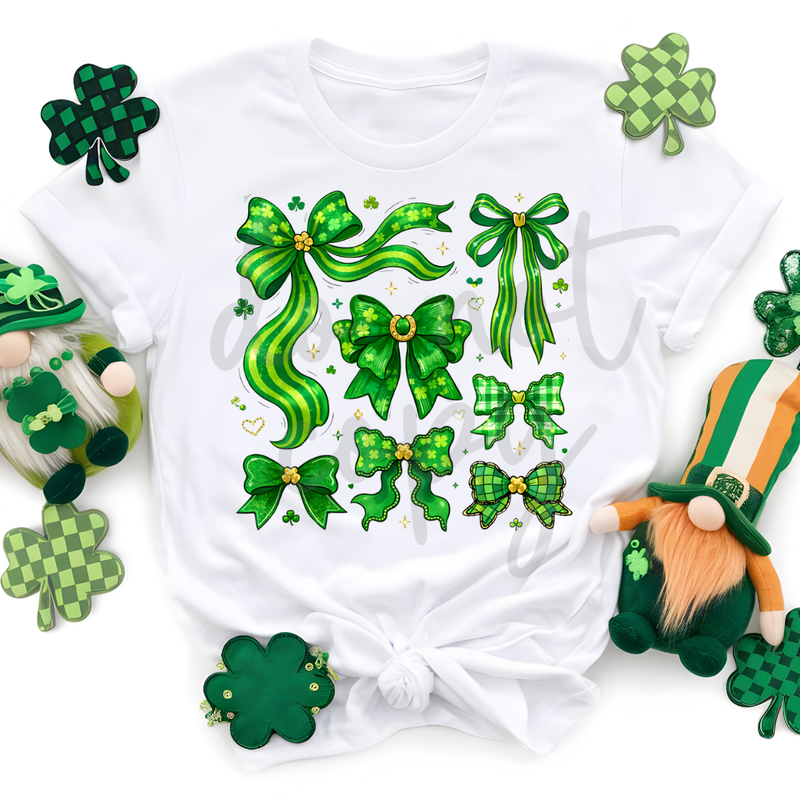 St. Patrick’s Day Stacked Green Bows DTF Transfer