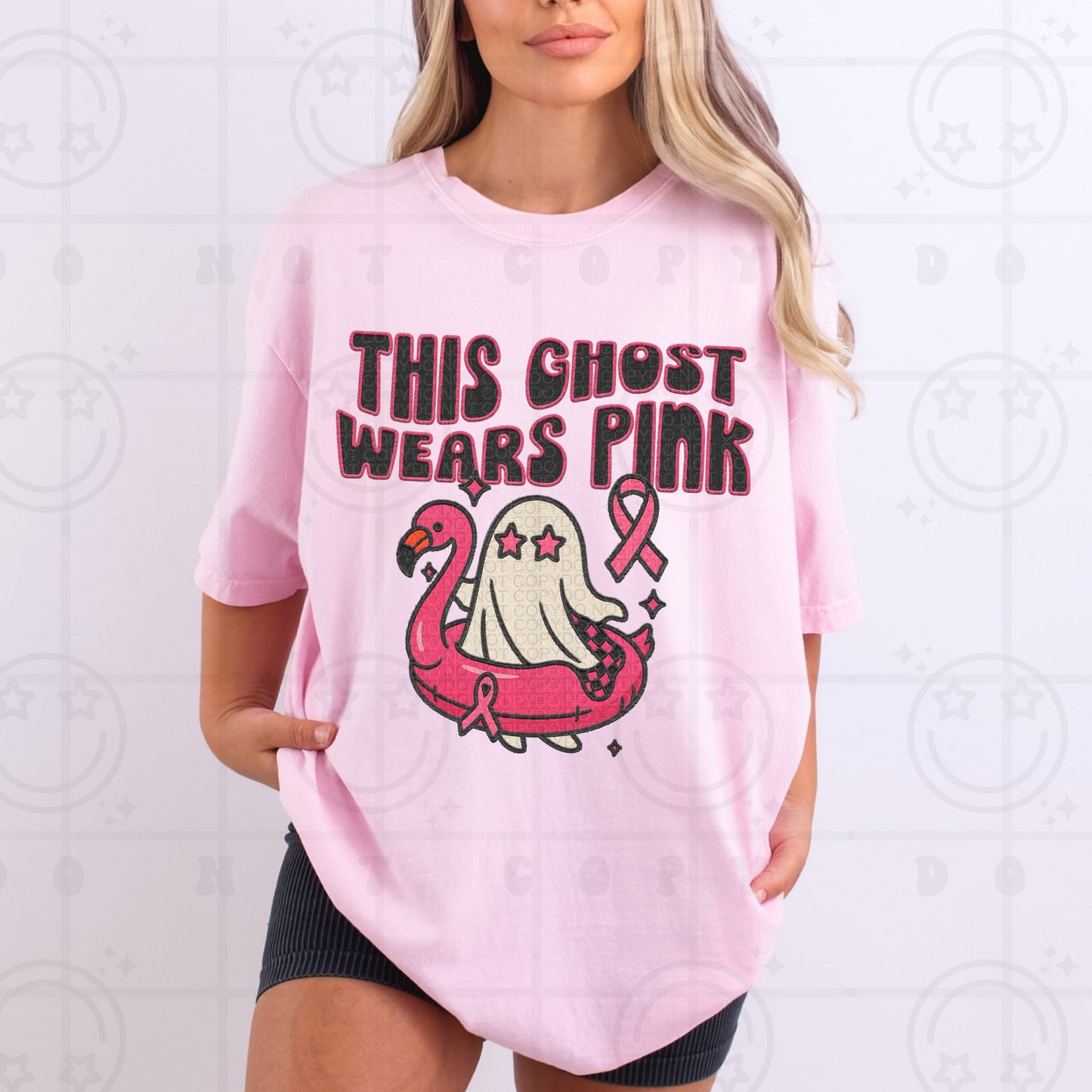 This ghost wears pink