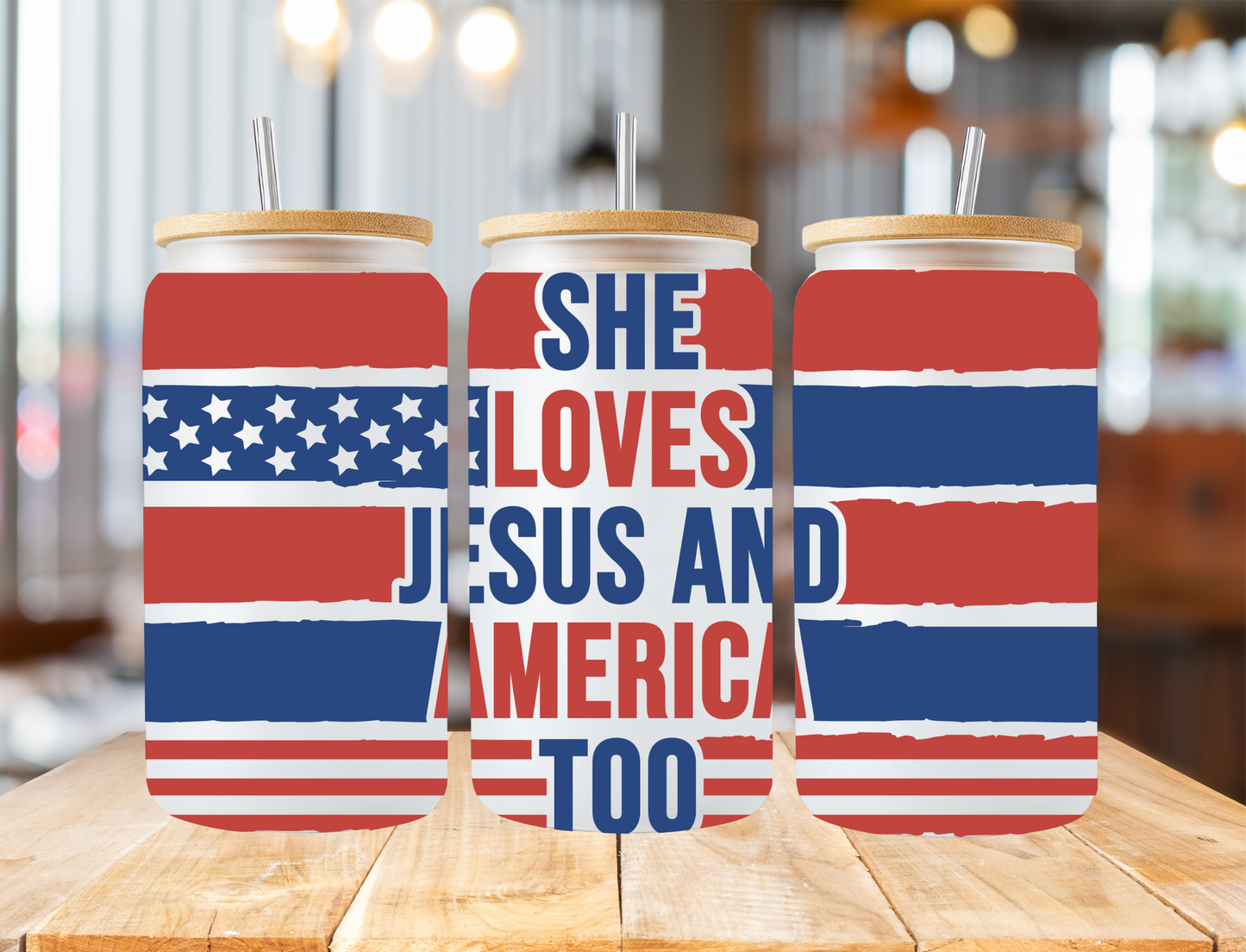 She loves Jesus and America too - UV Libby Wrap
