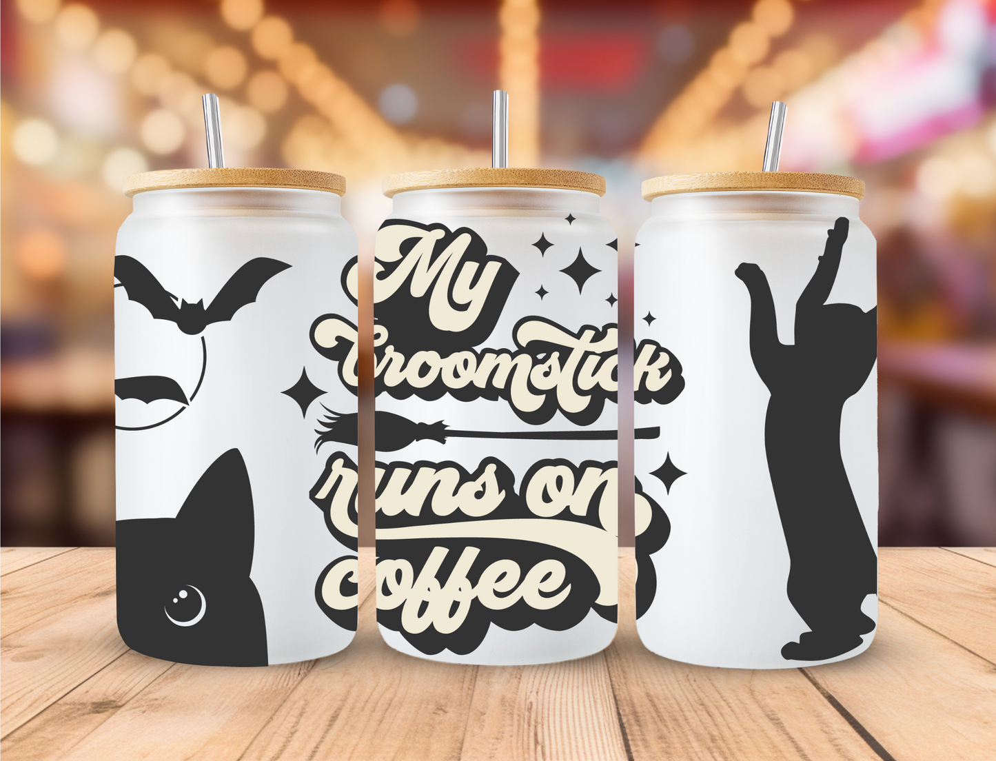 My broomstick runs on coffee - UV Libby Wrap