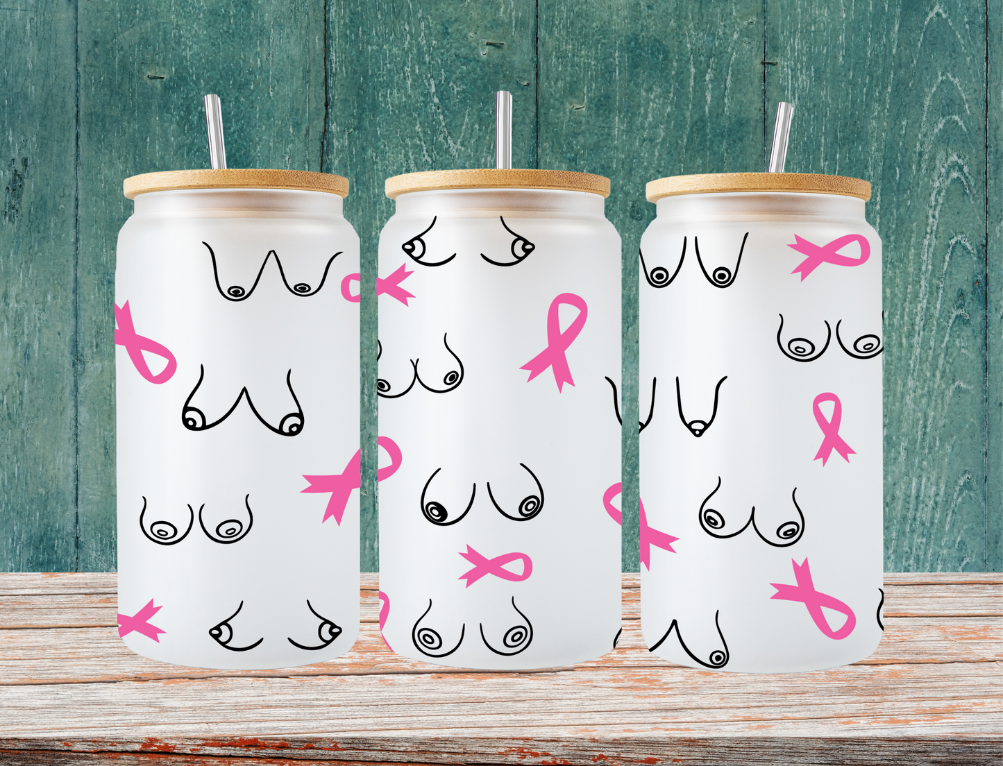 Boobies and ribbons - UV Libby Wrap