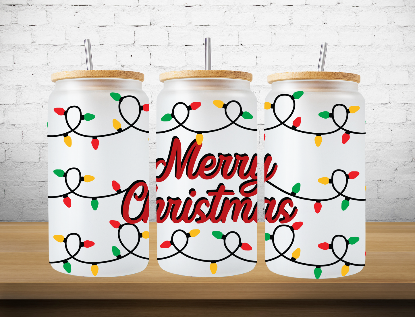 Merry Christmas and string lights - UV Libby Wrap