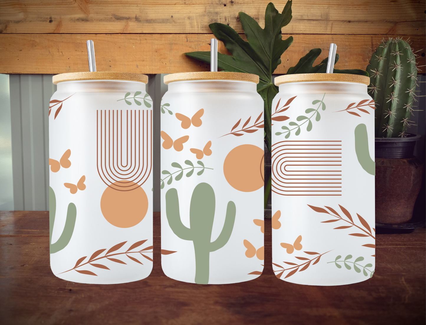 Cacti and butterflies - UV Libby Wrap