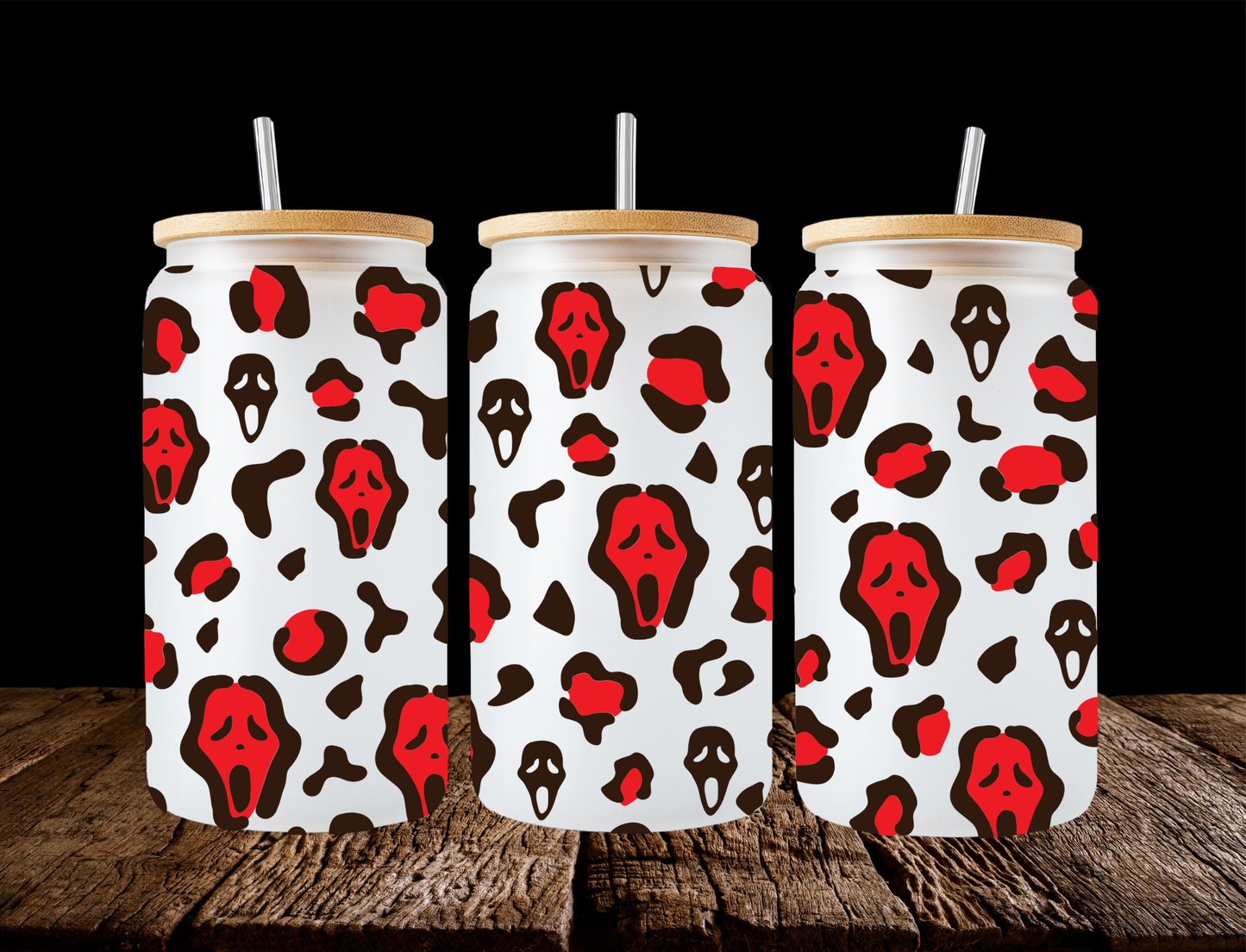 Red and black Ghostface - UV Libby Wrap