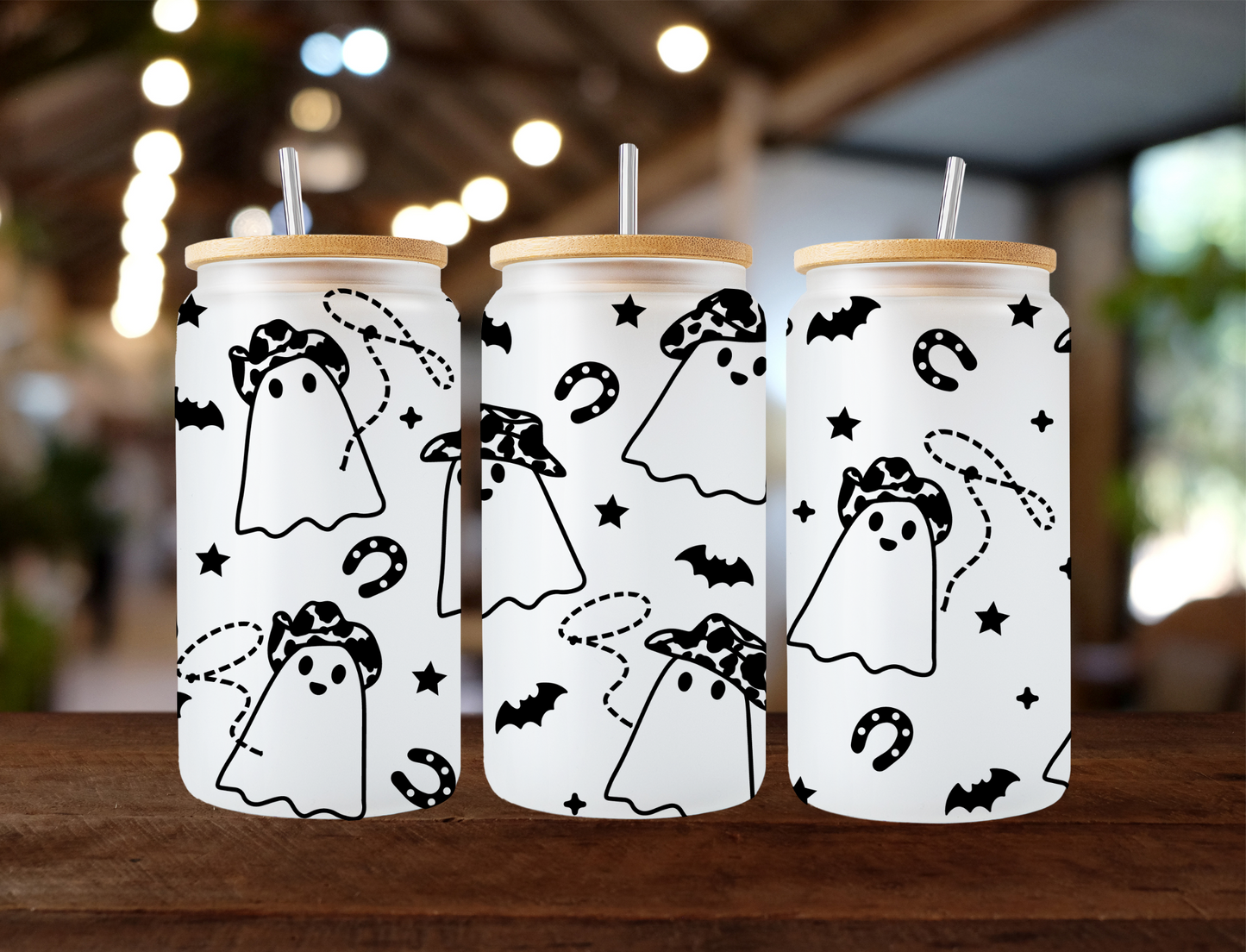 Ghost cowboys, black - UV Libby Wrap