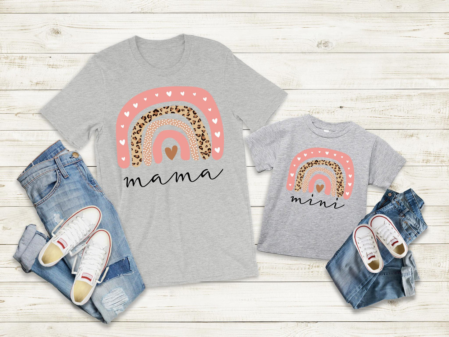 Mom & Me - Coral Rainbow Mama