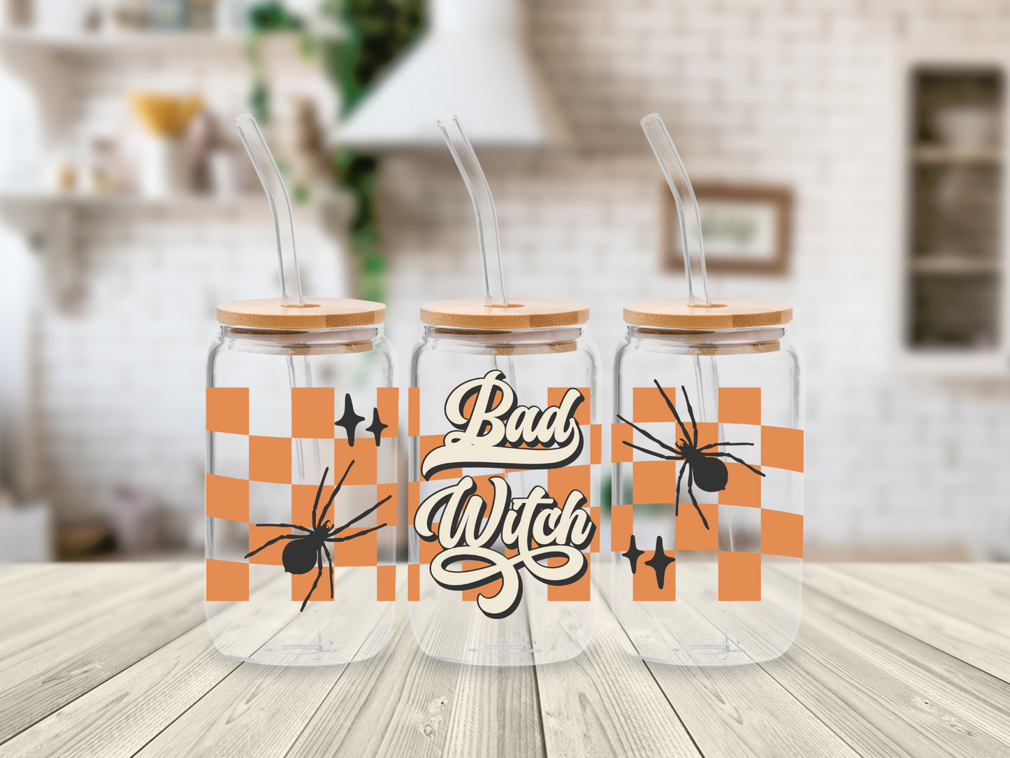 Bad witch, orange checkered - UV Libby Wrap