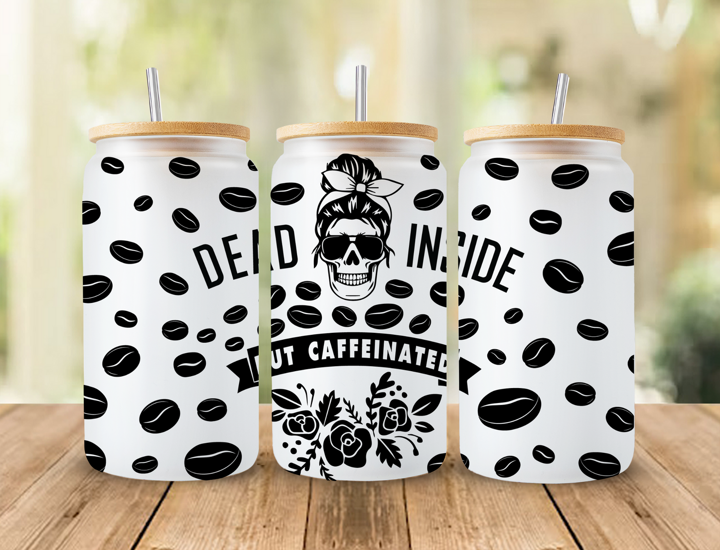 Dead inside but caffeinated - UV Libby Wrap