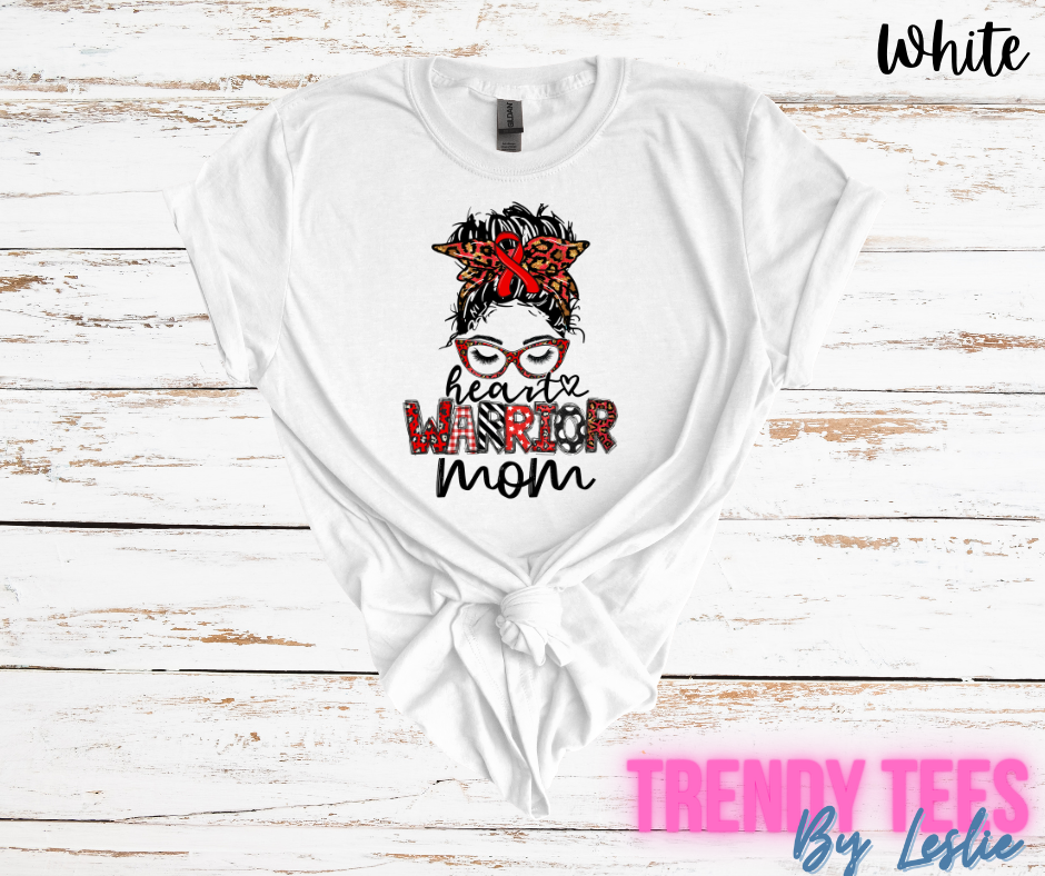 Mom of a Heart Warrior Messy Bun