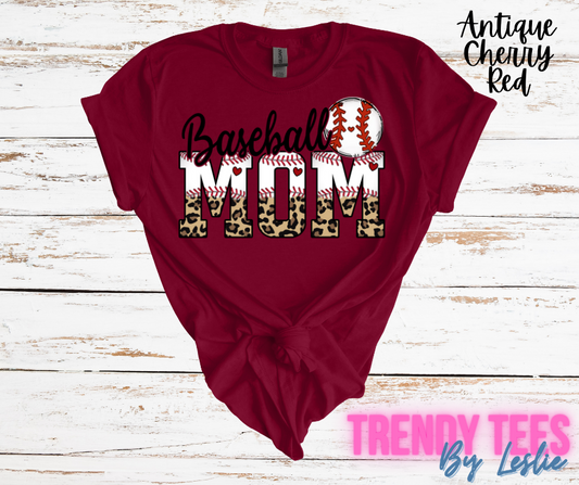 Leopard Baseball Mom