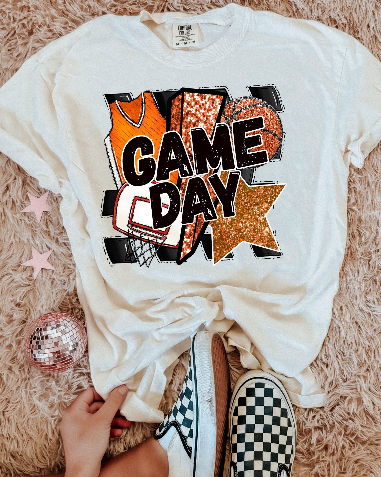 Game Day Basketball (orange/glitter)
