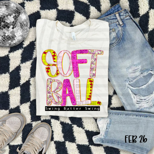 Softball Swing Batter Swing DTF Transfer