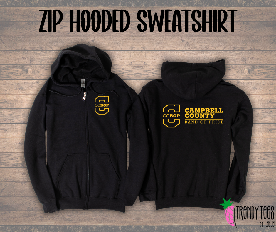 CCBOP Gold Zip Hooded Sweatshirt