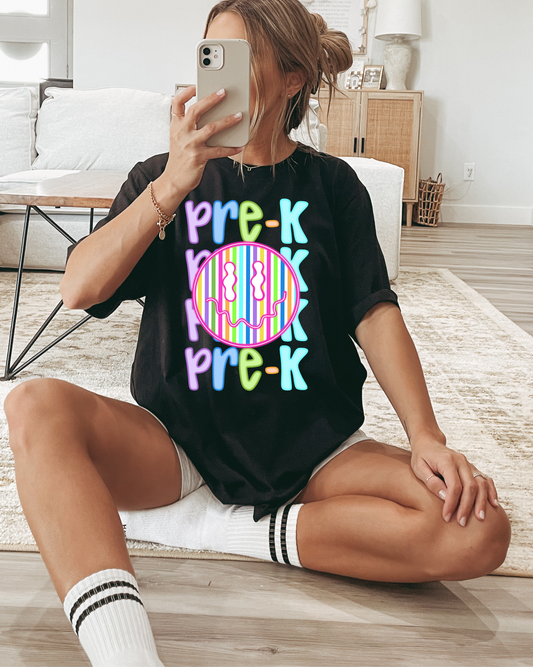 Pre-K (neon smiley face)