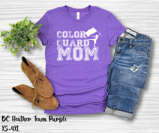 Color Guard Mom White Distressed