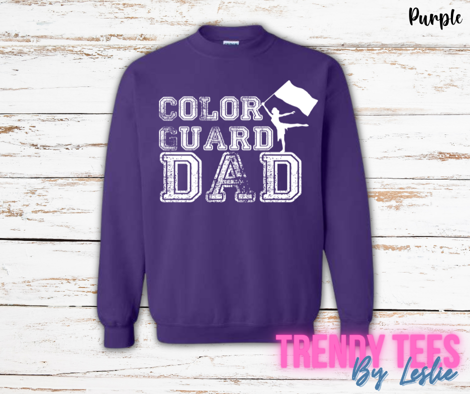 Color Guard Dad White Distressed