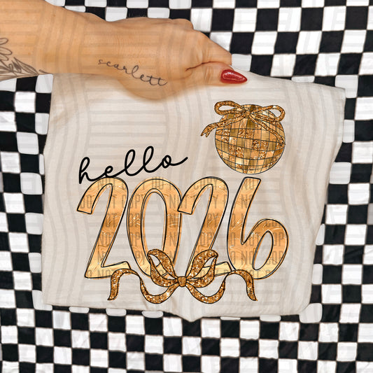 New Year 2026 Gold Bow