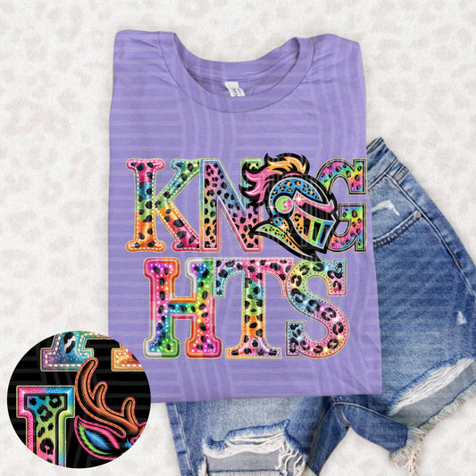 Knights (pink neon leopard)