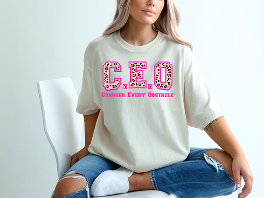 CEO Pink Leopard (conquer every obstacle)