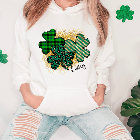 Lucky Shamrock Cluster DTF Transfer